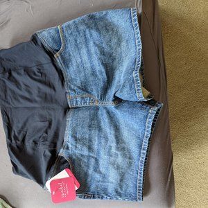 Isabel Maternity Jean Shorts 16 - Plus Size